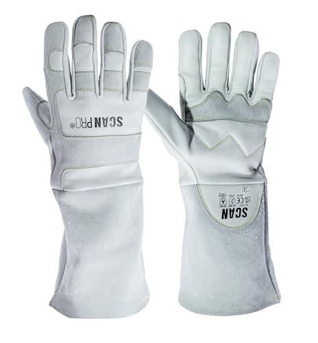 Guantes de soldadura de cuero Scan Pro para trabajos intensivos en talleres profesionales