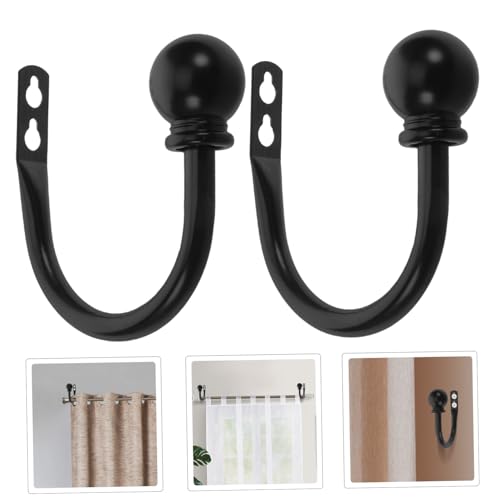 Retenedores de cortinas en forma de U para decorar ventanas de salon con ganchos Alipis 8