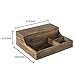 MyGift Rustic Burnt Wood Watch Display Case and Valet Storage Jewelry Box Organizer for Men and Women Accessories