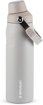 Stanley - Garrafa de água Aerolight Fast Flow, garrafa isolada a vácuo para bebidas frias, aço inoxidável leve, 710 ml, Ash