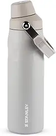 Stanley - Garrafa de água Aerolight Fast Flow, garrafa isolada a vácuo para bebidas frias, aço inoxidável leve, 710 ml, Ash