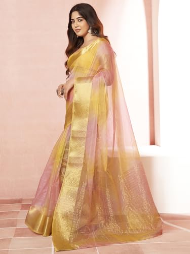 Image of Satrani Women's Woven Organza Saree