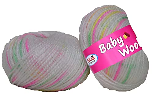 Image of M.G ENTERPRISE 100% Acrylic Wool Red (8 pc) Baby Wool 4 ply Wool Ball Hand Knitting Wool /Art Craft Soft Fingering Crochet Hook Yarn, Needle Knitting Yarn Thread Dye N