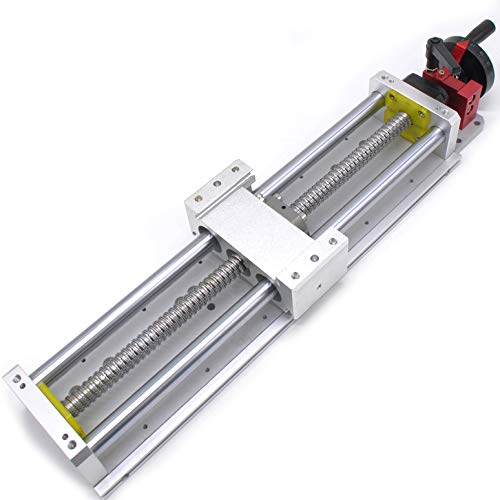 リニアガイド ボールねじ 600mm 手動 リニアレールガイド スライドレール リニアガイドアクチュエータ SFU1605 C7 HD定規とハンドホイール付き DIY CNC