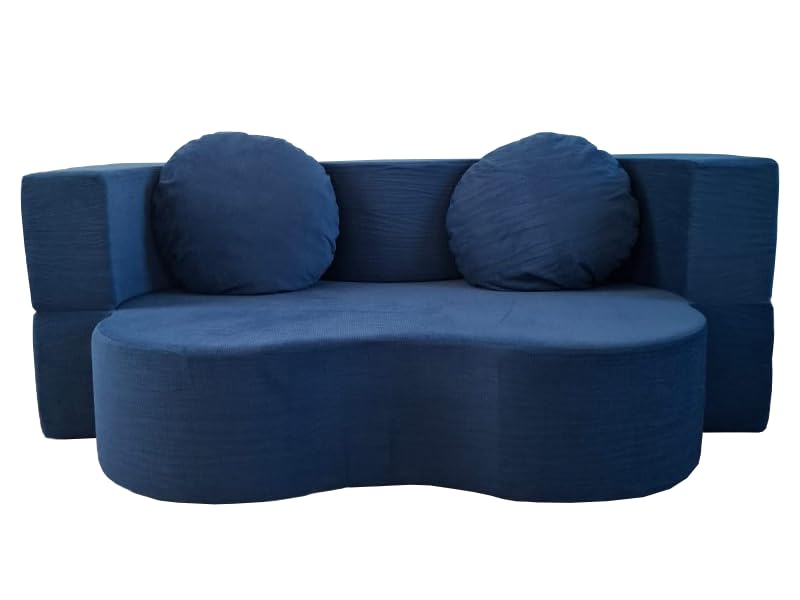 Catálogo de Sofa Cama Azul los más solicitados. 47 FullDream Sofá Cama Matrimonial DreamSoft con Cojines Decorativos En Color Azul