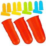 Beavorty 15Stücke Silikon Fingerhülsen Fingerabdeckungen und Farben zum Bügeln Gartenarbeiten und Atmungsaktiv Reinigen