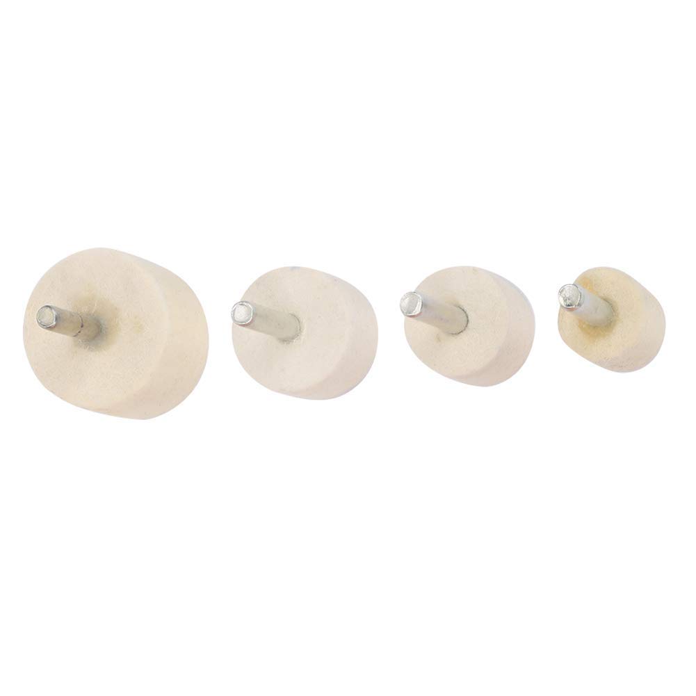 5 Pièces Kit de Polissage du Verre Poudre de Polissage à L'oxyde de Cérium + 4 Pièces Roues de Polissage en Feutre de Laine