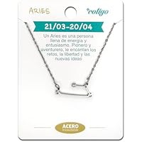 cotigo Collar Signo Zodiaco Acero Inoxidable, 12 Collar