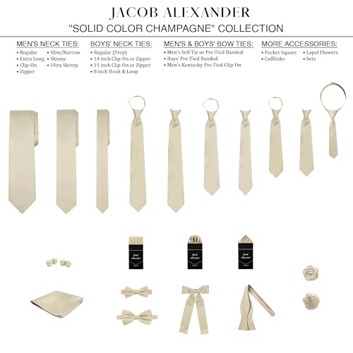Image of Jacob Alexander Men's Extra Long Solid Color Tie