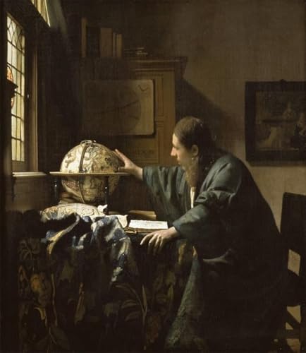 Tableaux Graffiti Art Mural l'astronome de Vermeer poster moderne pour salon 60x90cm