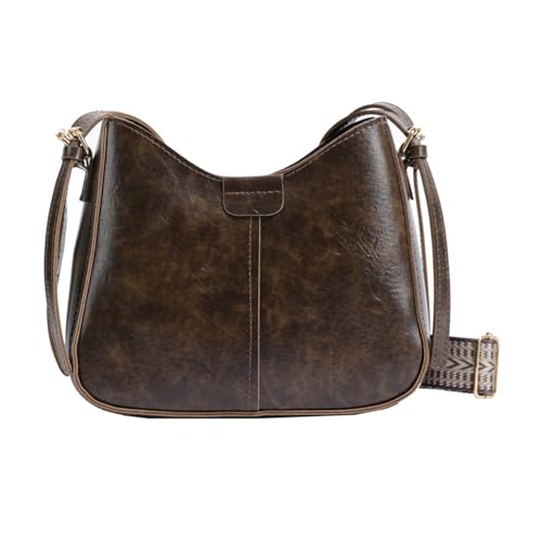 Image of HDOYTXXM PU Leather Crossbody Bags for Women Comfortable Shoulder Purse with Adjustable Wide Strap Casual Shopping Bags PU Leather Handbag