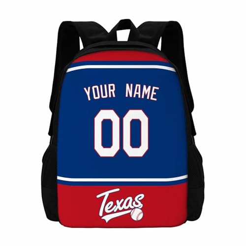 ANTKING Texas Backpack School Bags Custom Name Number for Men Youth Boy Gift