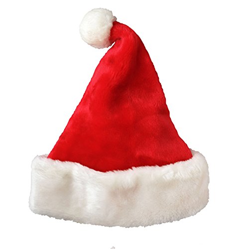 2 Cappello di Babbo Natale per Adulti Natale con Bordo