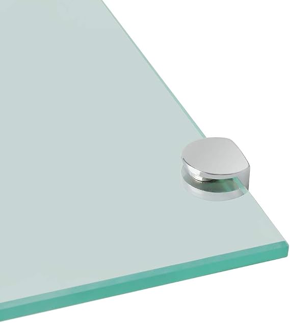 SAYAYO Glass Shelf Brackets, Adjustable for 5-8 mm Wood/Glass Shelves, 8PCS