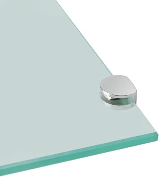 SAYAYO Glass Shelf Brackets, Adjustable for 5-8 mm Wood/Glass Shelves, 8PCS