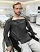 Unisex Chemo Port Shirts Long Sleeve Post Shoulder Surgery Recovery Shirts Tear Away Chemo Clothing (US, Alpha, X-Large, Regular, Regular, Dark Grey)