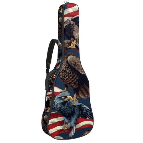 Sac étanche pour guitare acoustique 41 pouces motif drapeau américain multicolore