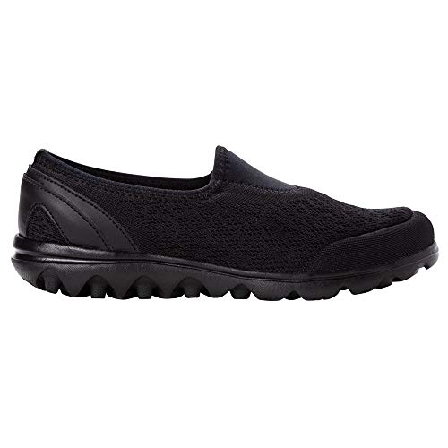 Propét Women's Travelactiv Slip-On Sneaker, All Black, 9 2X-Wide US by Propét - Image 2