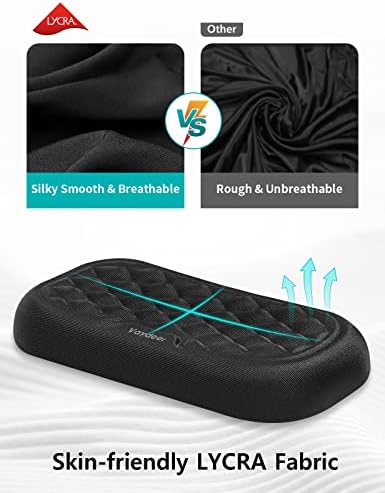 VAYDEER Keyboard and Mouse Wrist Rest Pad Padded Memory Foam Hand Rest Support for Office, Computer, Laptop, Mac Typing and Wrist Pain Relief and Repair (17.32+5.91 inches, Black)