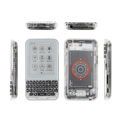 LILYGO T-Deck Pro SX1262 LoRa 915Mhz GPS Wireless Module TTGO Development Board with 3.1 inch Ultra Wide Viewing Low Power E-Paper (A7682E LILYGO Firmware)
