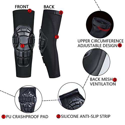 Bopean Kids Youth 3-15 Years Padded Arm Elbow Sleeve Compression Leg Soft Protective Gear #TOP1