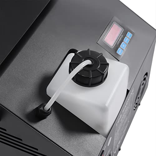 Low-Lying Fog Machine, 1200W 860-1076ft² 110V 5000CFM DMX Wedding Bar DJ Stage Smoke Effect Manual & Wire & Remote Control Modes Ice Fogger w/Remote for Halloween, Wedding Event Special Effects