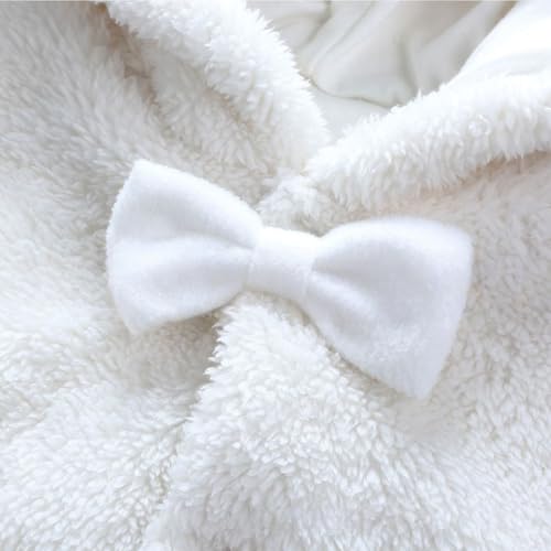 Kids Flannel Hooded Cape Cute Fleece Fuzzy Bunny Ear Hoodies Fall Outfit for Toddler Girls Soft Fluffy Clothes Set2