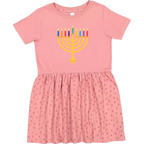 inktastic Hanukkah Menorah Candles Toddler Dress 5-6 Mauve with Speckles 1fa37