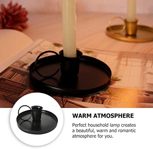 BESPORTBLE Black Candlestick Holders Christmas - Decorative Candleholder Retro Candle Holder Household Candle Stand Adornment