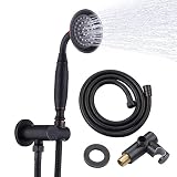 Brass Antique Handheld Shower Head High Pressure Hand Held Shower Head with 59" Long Hose and Holder