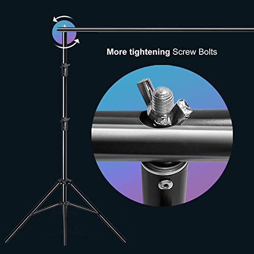 Limostudio (Heavy Duty) 12.4 Ft. Wide X 10 Ft. Tall Backdrop Stands, High Stability With 1.45" Thick Pole, Adjustable Width & Length, Background Support System Kit With Super Spring Clamps, Agg1782 #TOP5