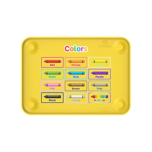 Dr. Betty’s - Educational Learning Silicone Placemat / Play Mat With Super Suction And Raised Edges For Babies + Toddlers + Kids | Non-Slip, Dishwasher Safe, Food Grade (Colors, Yellow) #TOP7