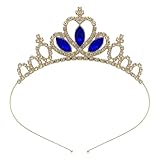 Qcbuegof Diadema para niños con diseño de coronas de cristal brillante, coronas para fiesta de Navidad, accesorios para la cabeza, coronas, diadema, accesorio para la cabeza de princesa para niños