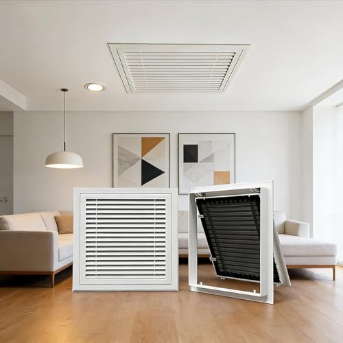 Return Air Vent Cover 22x44 In Gray For Wall/ceiling, Easy Install Filter Grille, Duct Opening Air Vent, Home Improvement, Durable & Stylish Design White Wxl_16 x 38 in