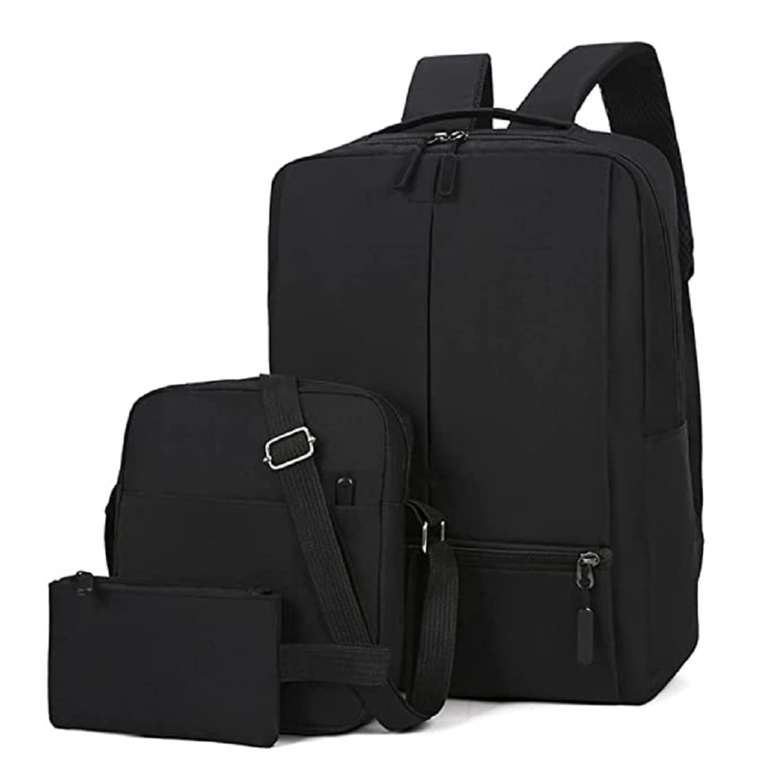 TINSICO Laptop Backpack, Sling Bag & Pouch, 3 Piece Set Compatible with Laptops, Notebooks Durable, Lightweight, Clean Design, Sleek for Travel Bag for Men Women (Black (B0BGLPCMR9) Amazon Price History, Amazon Price Tracker