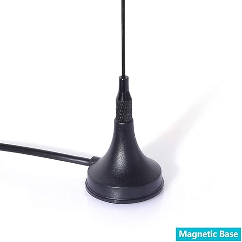 Miniatura 17 de Bingfu VHF UHF Jamón Amateur Radio Escáner Policía Antena Base Magnética BNC Antena macho Compatible con Uniden Bearcat Whistler Shack Police Antena