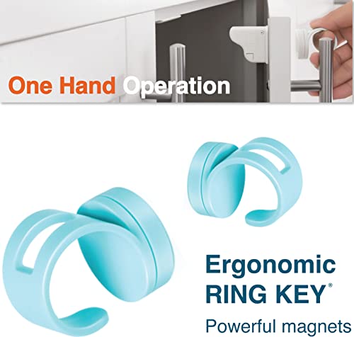 image for RovingCove Ergonomic Magnetic Cabinet Baby Locks 8-pk, Child Proof Dra