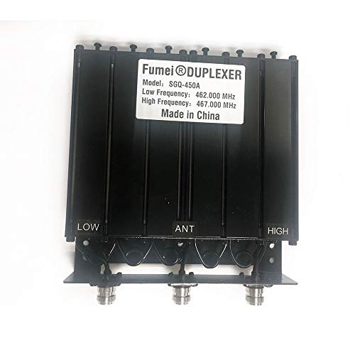 Fumei UHF 400-470MHz 50W Duplexer for Radio Repeater with Preseted Low Frequency 462MHz & High Frequency 467MHz & N Female connectors