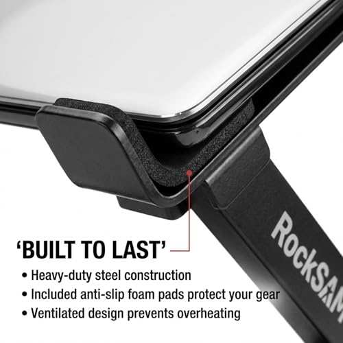 RockJam RJLP1 Adjustable Desk Mounted Desktop Laptop Stand Laptop Riser And DJ Controller Stand,Black