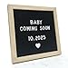 Changeable Letter Board by Crystal Lemon, Felt Letter Board, 10x10 inches, Changeable Wooden Message Board Sign, Wood Frame, Wall Mount, with Display Stand (Black) by C Crystal Lemon