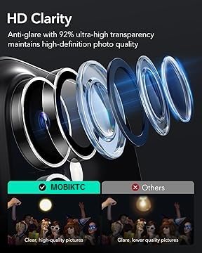 Image of SafeCase for iPhone 16|iPhone 16 Plus Camera Lens Protector[Pack Of 2-BLACK Metal Aluminum Alloy Tempered Glass Cover Camera Screen Protector Accessories, Case Friendly for iPhone 16 /16 Plus 2024