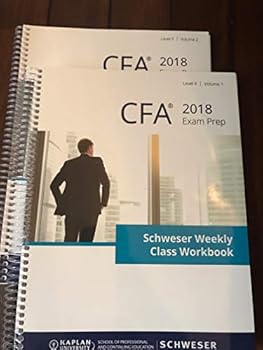 Spiral-bound 2018 Schweser Level 2 (II) CFA Class Workbooks - Volume 1 & 2 Book