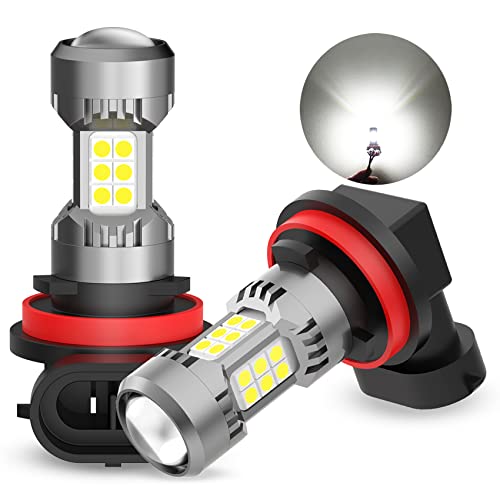 Phinlion H11 H8 H16 Led Fog Light Bulbs, 3200 Lumens Super Bright, 6000K Xenon White, 3030 30-Smd Chips, Halogen Replacement Drl Lamps For Cars, Trucks, Suvs #TOP20