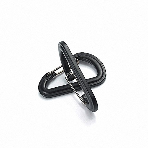 Grampo de gancho, Andoer 5pcs forma de D de plástico mosquetão anel em forma de chave corrente ganch