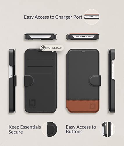 LUPA Legacy Compatible for iPhone 11 Pro Max Wallet Case -Slim iPhone 11 Pro Max Flip Case with Credit Card Holder - for Women & Men - Faux Leather, Purse Cases – Smoky Cedar