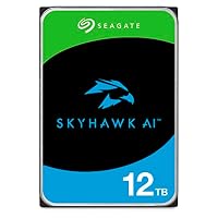 Seagate SkyHawk AI, interne Überwachungsfestplatte HDD 12TB, 3.5 Zoll, SATA 6 Gb/s, 256 MB Cache, DVR-/NVR-Sicherheitskamerasystem, Data Rescue Services (ST12000VE001) – Ansicht 1