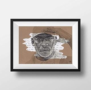Skepta Portrait Drawing with Shutdown Song Lyrics - Signed Giclée Art Print - A5 A4 A3 size poster artwork