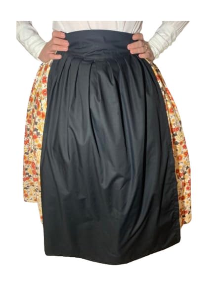DELANTAL BORDADO BATURRA, TRAJE REGIONAL, DELANTAL negro traje regional aragones, indumentaria aragonesa (RAYAS GRIS)