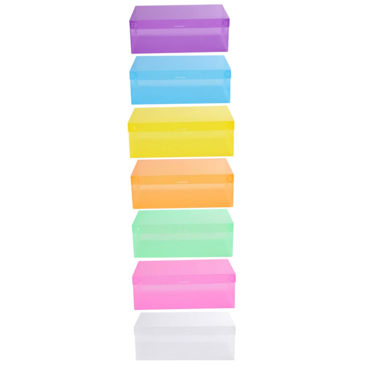 Boîtes chaussures transparentes empilables GALPADA x7 pour dressing épuré