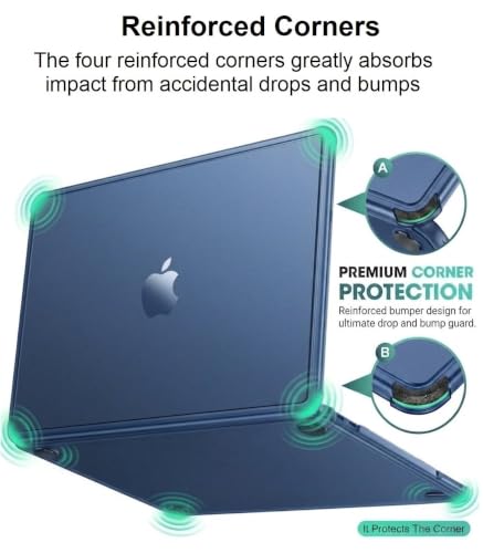 Image of Midkart Case Compatible with MacBook Neo 13 inch Case 2026 Release Model A3404 with A18 Pro Chip Matte Finish Scratches & Fingerprints Resistant Hard Shell Cover with Reinforced Corners, Indigo